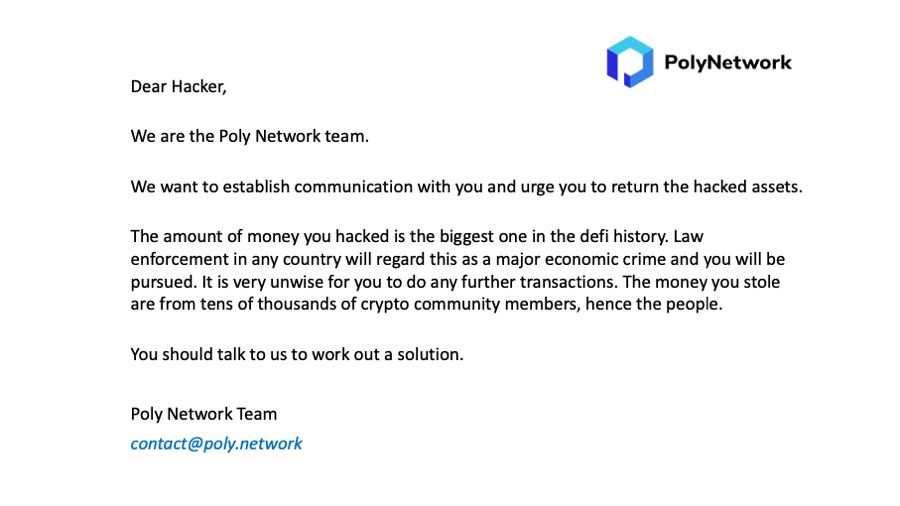 DeFi platform Poly Network loses estimated $600 million in reported hack
